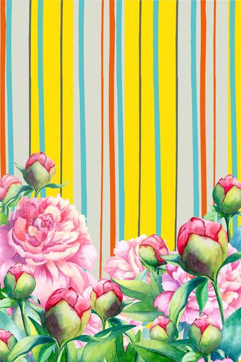 580837-时尚几何条纹花卉