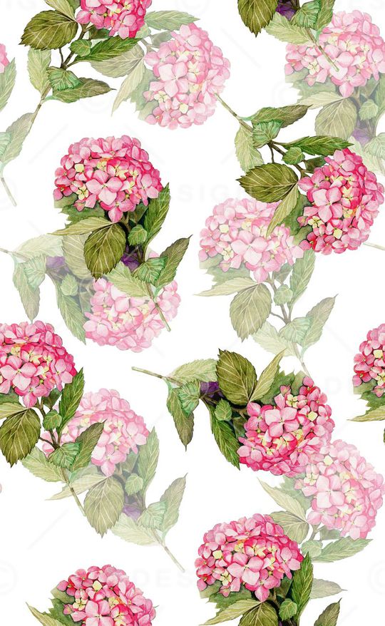 水彩花印花华亿平台图片