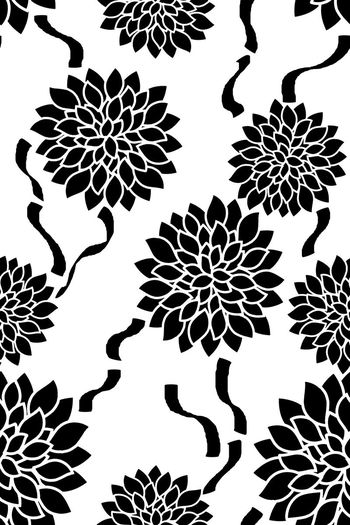 580859-黑白艺术轮廓雏菊