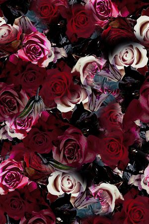 玫瑰印花华亿平台图片