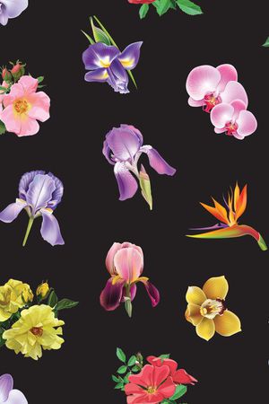 花卉印花华亿平台图片