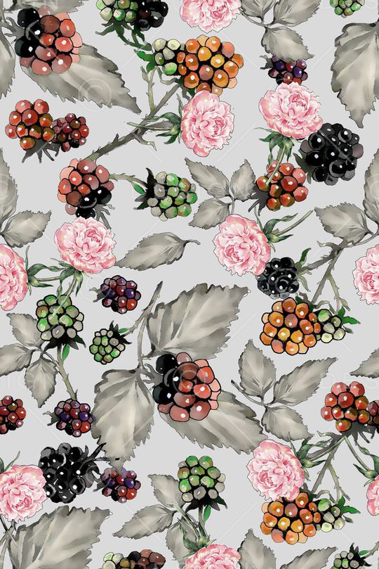 手绘、花卉印花华亿平台图片