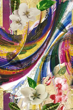 抽象纹理印花华亿平台图片