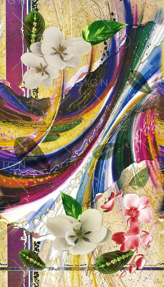 抽象纹理印花华亿平台图片