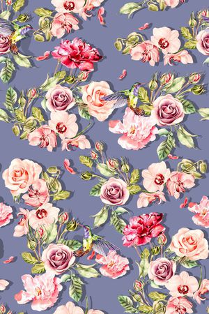 花卉印花华亿平台图片