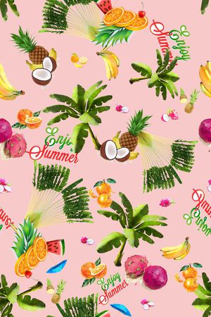 棕榈叶印花华亿平台图片