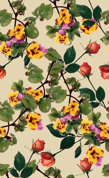 581235-欧美流行时尚真实花卉