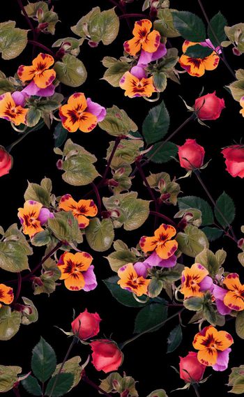 581237-欧美流行时尚真实花卉