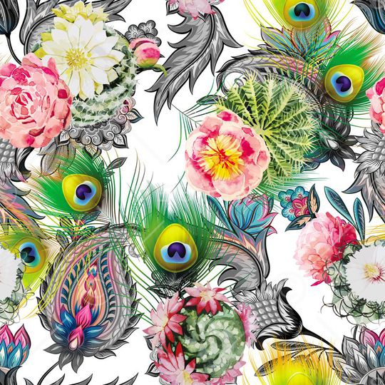 花卉印花华亿平台图片