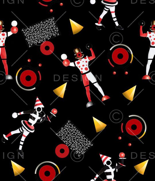 几何与人像印花华亿平台图片