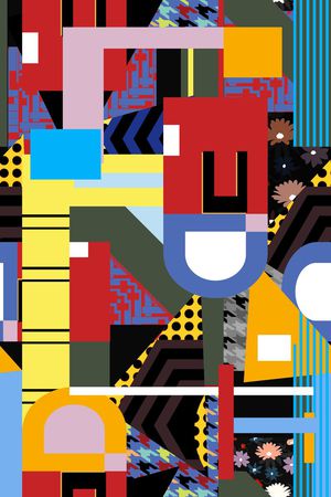 几何印花华亿平台图片