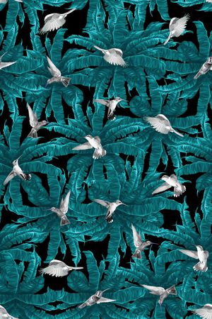 热带雨林印花华亿平台图片