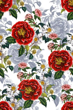 花卉印花华亿平台图片