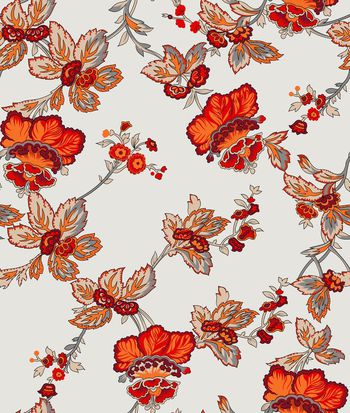 581604-手绘线描浪漫花卉组合