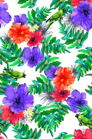 热带风情印花华亿平台图片