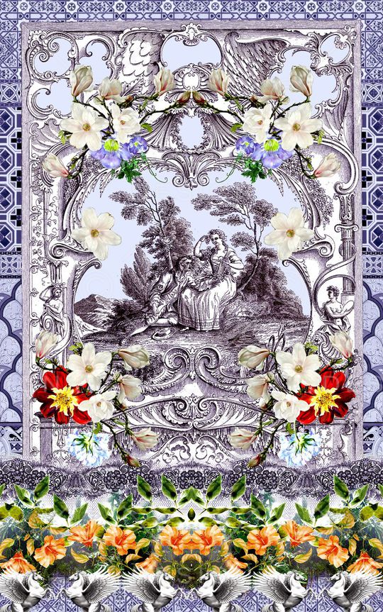 欧式印花华亿平台图片