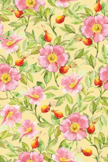 581729-粉系手绘花卉