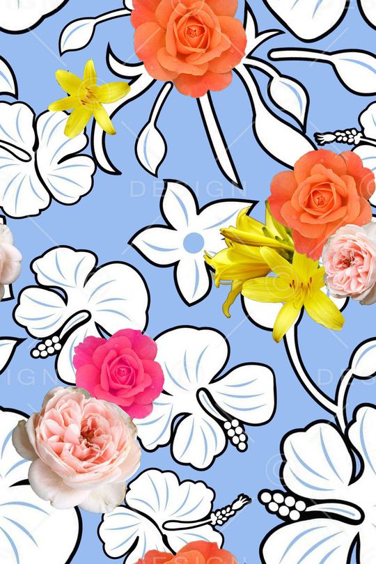 花卉印花华亿平台图片