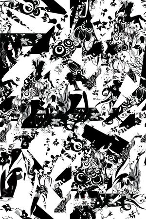 黑白印花华亿平台图片