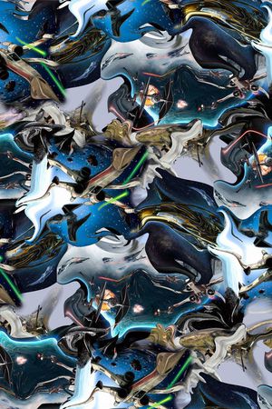 抽象数码印花印花华亿平台图片