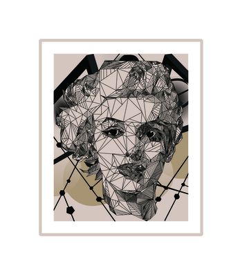 581931-创意美欧分线条人头