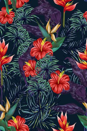 天堂鸟花印花华亿平台图片