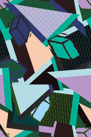 抽象印花华亿平台图片