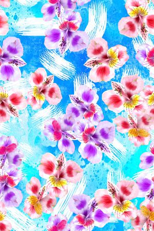 笔刷纹印花华亿平台图片