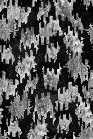 个性男装手绘树叶植物层次数码印花.印花华亿平台图片