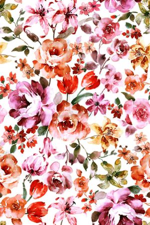 韩版花卉印花华亿平台图片