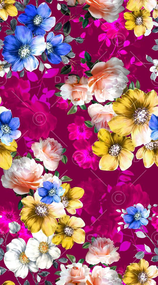 花卉印花华亿平台图片