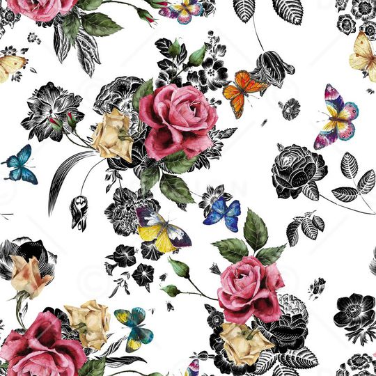 花卉印花华亿平台图片