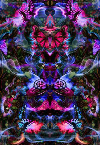 582334-蝴蝶珠宝抽象炫彩