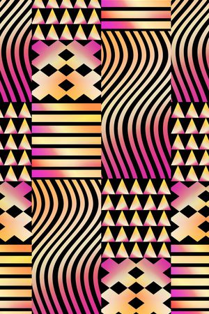 几何、拼接、渐变、线条印花华亿平台图片