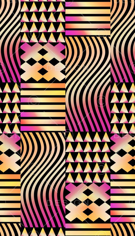 几何、拼接、渐变、线条印花华亿平台图片