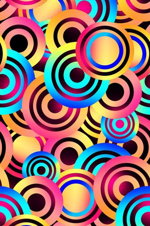 几何、圆圈、渐变印花华亿平台图片