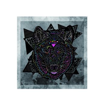 582446-个性手绘线条狼头