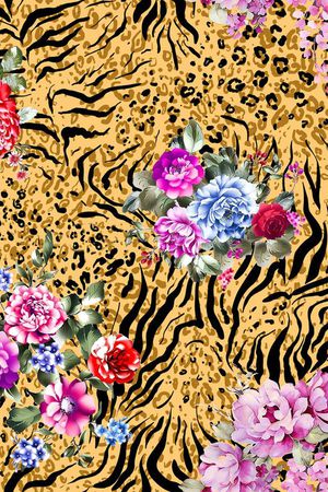 动物纹印花华亿平台图片