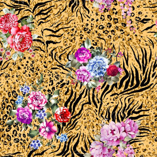 动物纹印花华亿平台图片