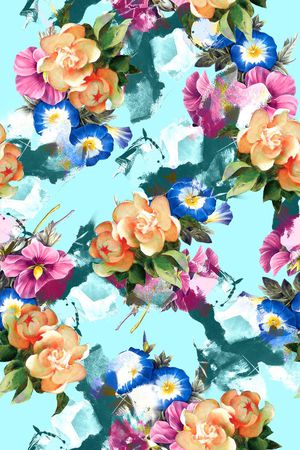 花卉印花华亿平台图片