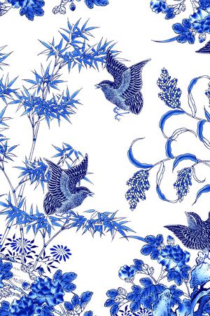 中国风印花华亿平台图片