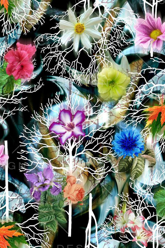 花卉印花华亿平台图片