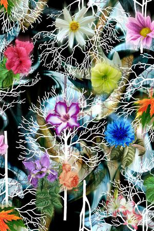 花卉印花华亿平台图片