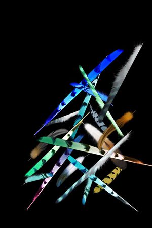 羽毛印花华亿平台图片