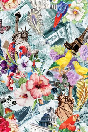 复古印花华亿平台图片