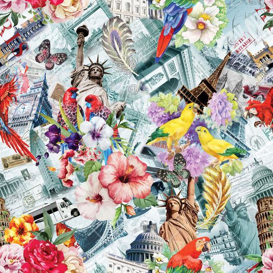 复古印花华亿平台图片