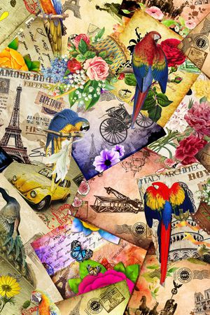 复古印花华亿平台图片