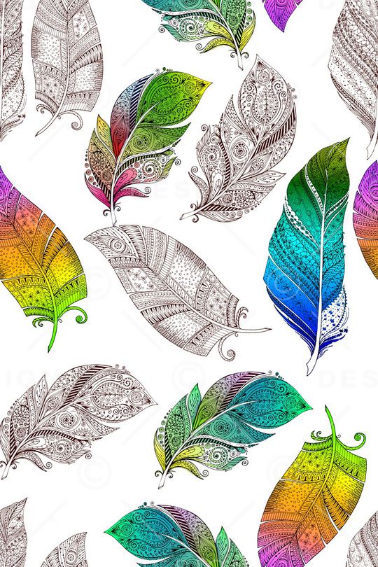 五彩羽毛印花华亿平台图片