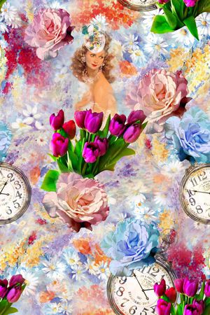 花卉印花华亿平台图片