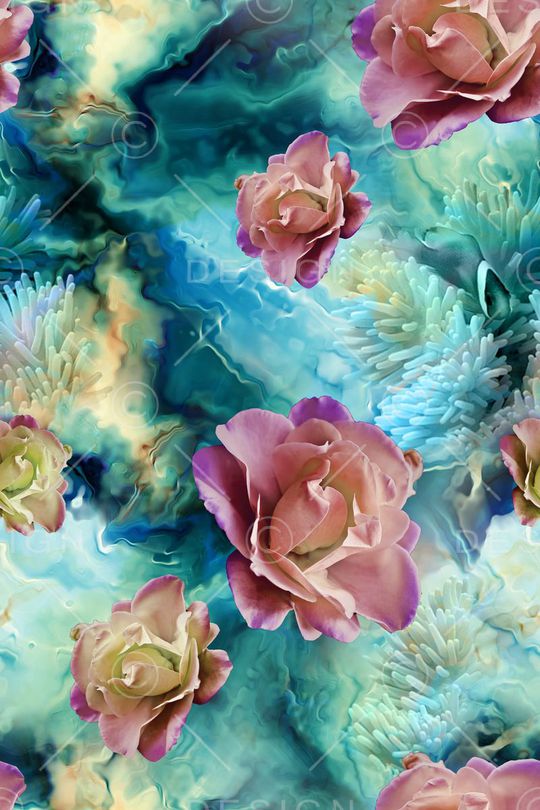 花卉印花华亿平台图片